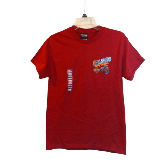 Harley Davidson Orlando Florida T Shirt Mens Small Red Biker Motorcycle Tee - Picture 3 of 14